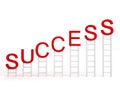 Success business concept with ladders Royalty Free Stock Photo