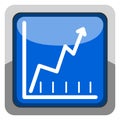 Success business graph on a button Royalty Free Stock Photo