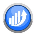 Success business graph on a button Royalty Free Stock Photo