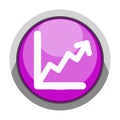 Success business graph on a button Royalty Free Stock Photo