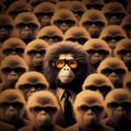 Success In Business Illustration Monkey Concept. Generative AI Royalty Free Stock Photo