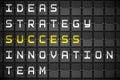 Success buzzwords on black mechanical board Royalty Free Stock Photo
