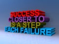 Success, closer to, is a step, each failure