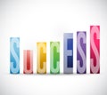 Success color graph illustration design