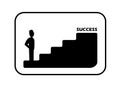 Success Concept Black and White Illustration Royalty Free Stock Photo