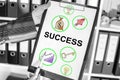 Success concept on a clipboard Royalty Free Stock Photo