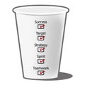 Success concept with coffee cup vecter design Royalty Free Stock Photo