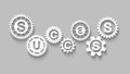 Success concept with gears