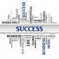 Success concept related words in tag cloud. Vector Royalty Free Stock Photo