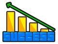 Success curve Royalty Free Stock Photo