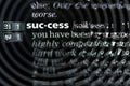 Success definition in close-up Royalty Free Stock Photo