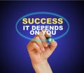 Success, it depends on you Royalty Free Stock Photo