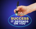 Success, it depends on you Royalty Free Stock Photo