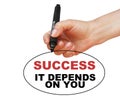 Success, it depends on you Royalty Free Stock Photo