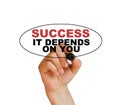 Success, it depends on you Royalty Free Stock Photo