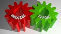 Success and Effort mating gears Royalty Free Stock Photo