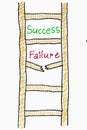 Success failure ladder concept Royalty Free Stock Photo