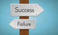 Success and failure sign. Royalty Free Stock Photo