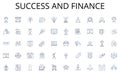 Success and finance line icons collection. Renovation, Remodeling, Refurbishment, Modernization, Upgrade, Redesign