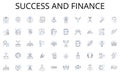 Success and finance line icons collection. Innovation, Progress, Advancement, Technology, Diversity, Modernity