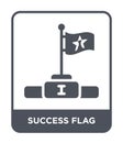 success flag icon in trendy design style. success flag icon isolated on white background. success flag vector icon simple and