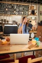 Success girl working at coffee shop - Coffee shop owner