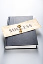 Success golden key on book Royalty Free Stock Photo