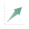 Success green arrow up Web icon