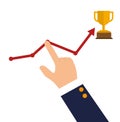 success growth wining icon design