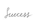 Success handwritten text inscription. Modern hand drawing calligraphy. Word illustration black Royalty Free Stock Photo