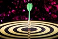 Success hitting target aim goal achievement. Royalty Free Stock Photo