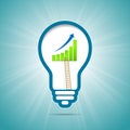 Success Idea Graphic Ladder Light Bulb Royalty Free Stock Photo