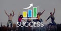 Success Increasing Bar Chart Concept Royalty Free Stock Photo