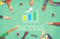 Success Increasing Bar Chart Concept Royalty Free Stock Photo