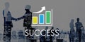 Success Increasing Bar Chart Concept Royalty Free Stock Photo