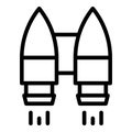 Success jetpack icon outline vector. Future speed