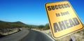 Success is just ahead road sign Royalty Free Stock Photo