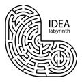 idea labyrinth with entry and exit Royalty Free Stock Photo