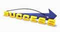 Success linked on up arrow Royalty Free Stock Photo