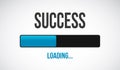 Success loading bar illustration design