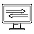 Success online market icon, outline style