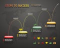 Success Option Steps Template Arrow and Staircase Infographic Royalty Free Stock Photo