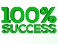 Success 100 percent green concept