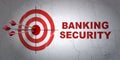Privacy concept: target and Banking Security on wall background Royalty Free Stock Photo