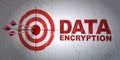 Privacy concept: target and Data Encryption on wall background Royalty Free Stock Photo