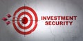 Privacy concept: target and Investment Security on wall background Royalty Free Stock Photo