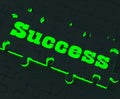 Success Puzzle Showing Successful Strategies Royalty Free Stock Photo