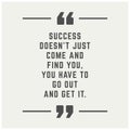 Success quote vector background for motivation.