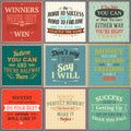 Success quotes colored set