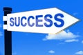 Success road direction sign Royalty Free Stock Photo